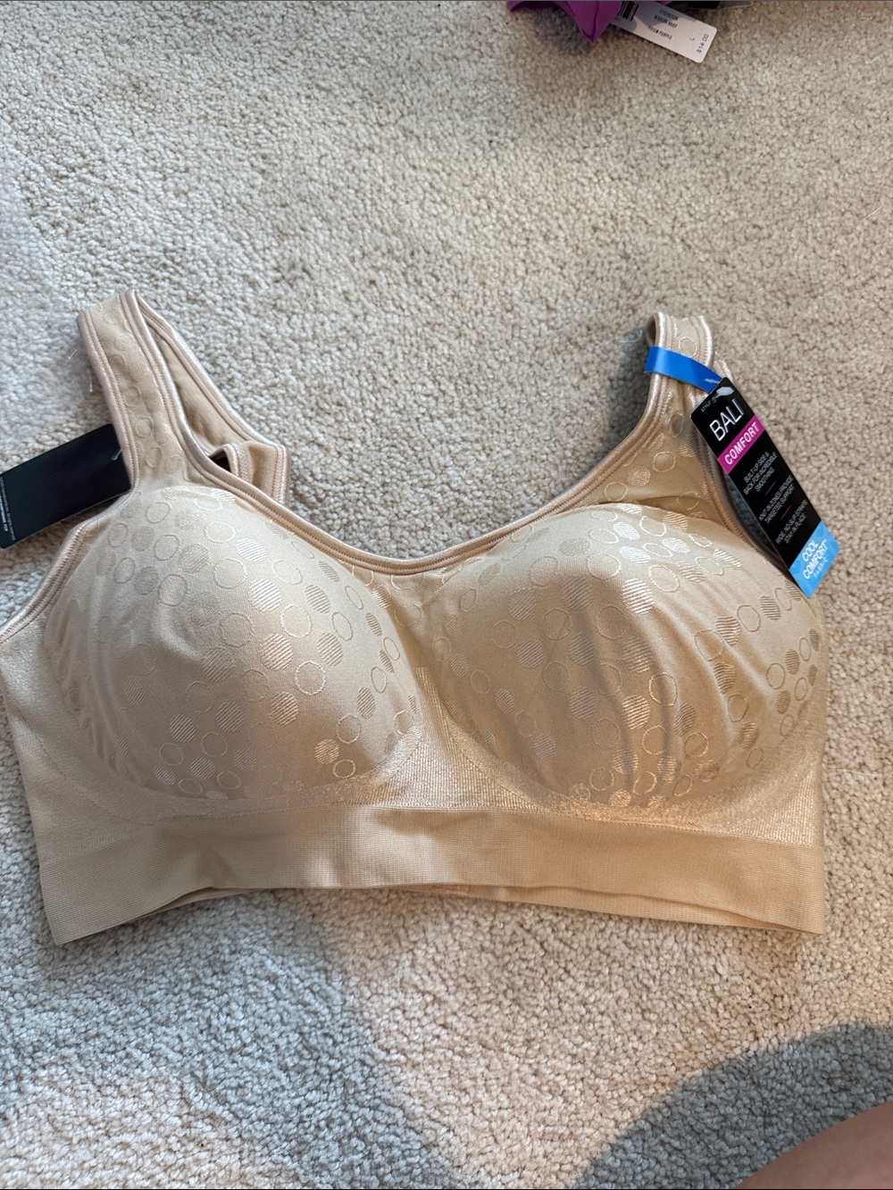 Bali cool comfort bra, new XL beige